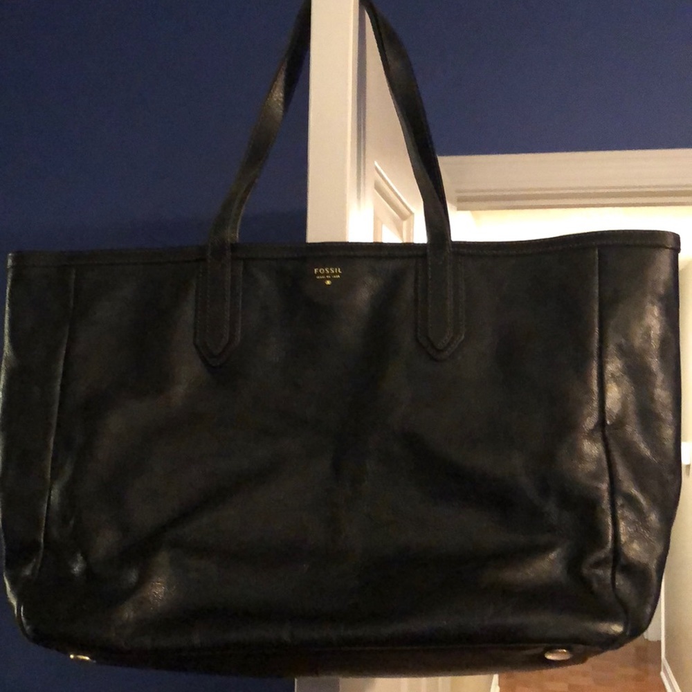 Fossil black tote bag